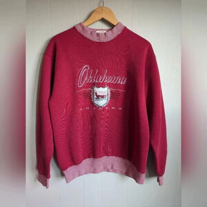 Oklahoma Sooners Sweatshirt Red size Large  Football Collegiate Vintage